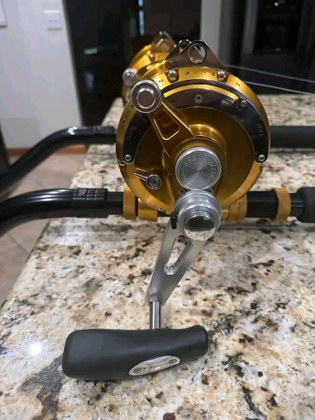 80VISW reels paired with Tom Greene custom rods.