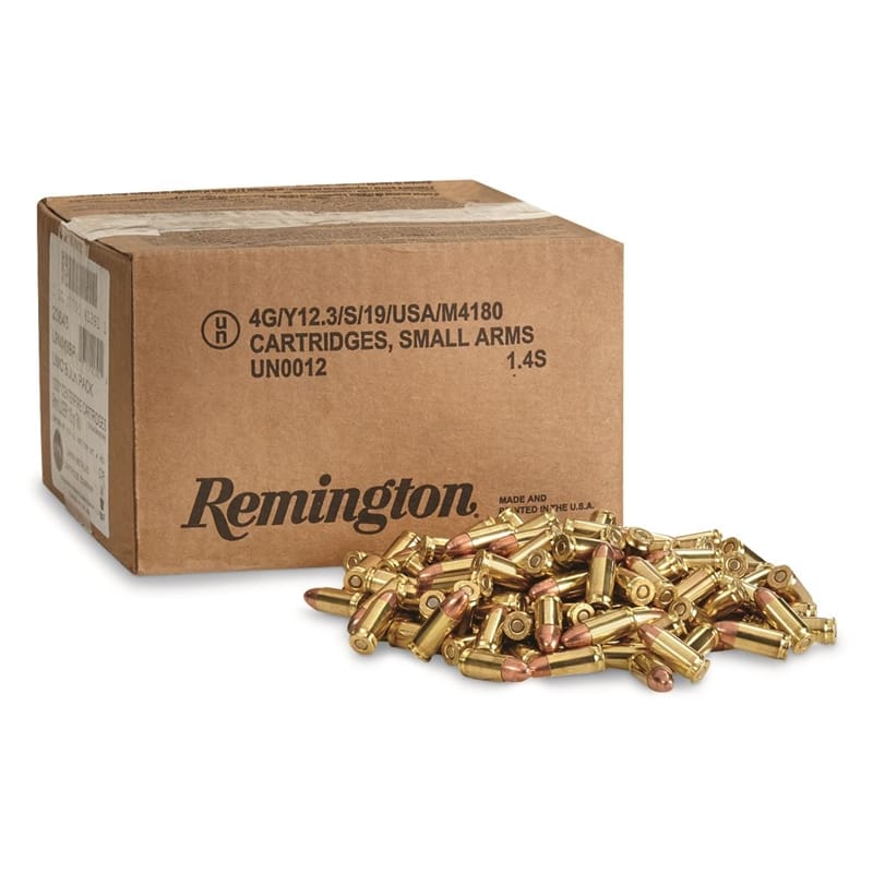Bulk Remington Ammo UMC, 9mm, FMC, 115 Grain, 1,000 Rounds